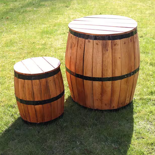 Fass tisch barhocker holz - tisch,